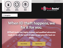 Tablet Screenshot of idtheftassist.com